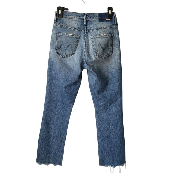 Mother The Insider Crop Step Chew Better When It's Wrong Distressed Jeans 25 - Picture 4 of 16